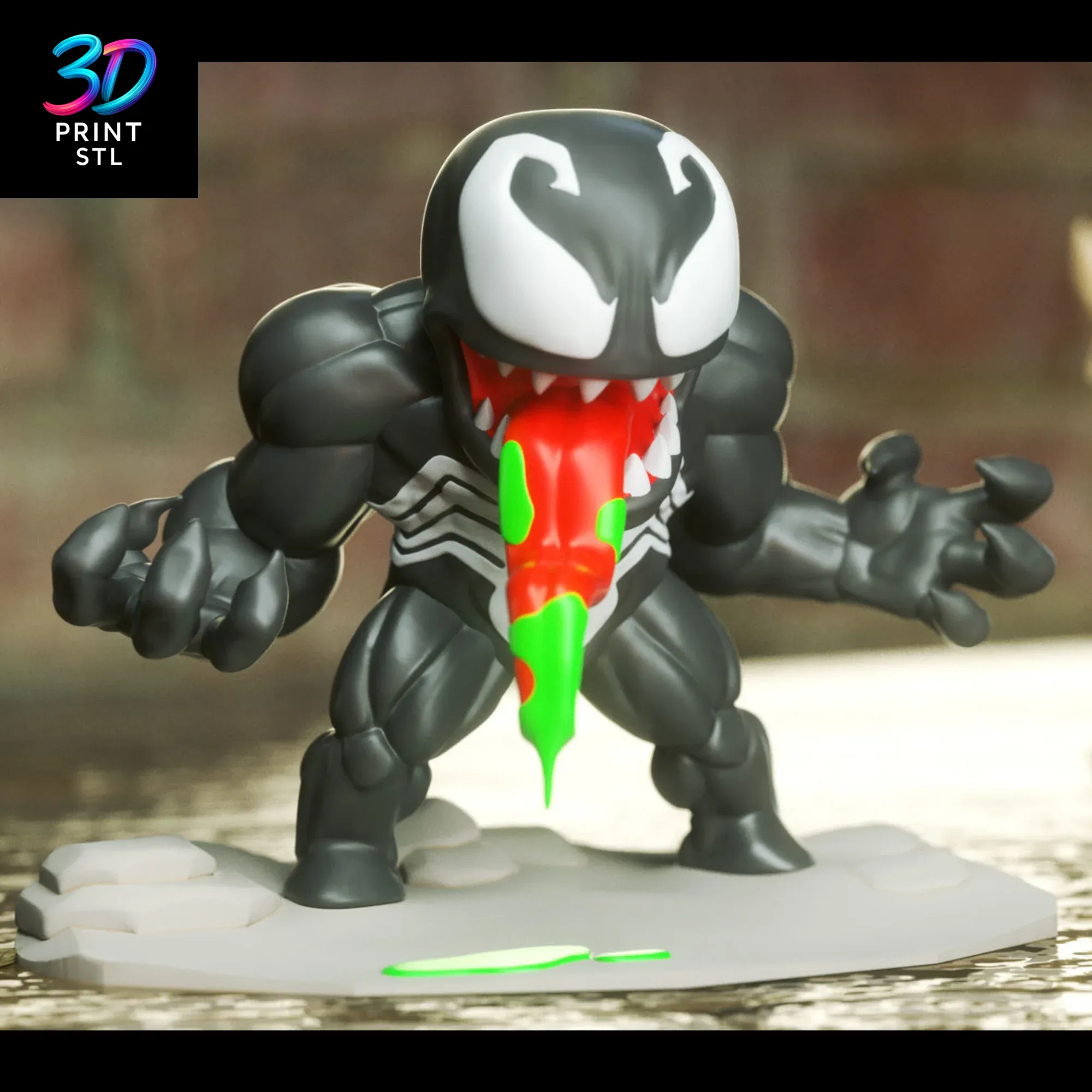 Venom Chibi Marvel Comics | STL for 3D Printers