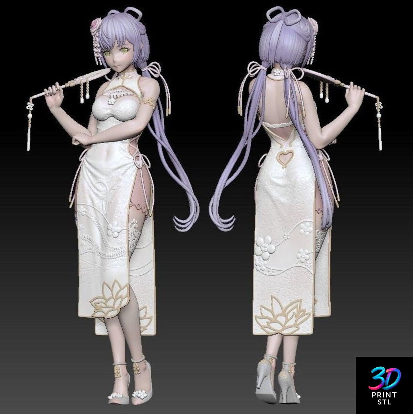 Cheongsam Girl Figure Vocaloid | STL for 3D Printers - Image 2