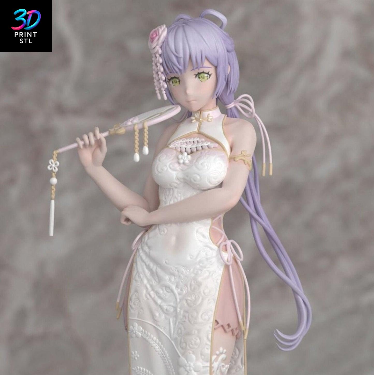 Cheongsam Girl Figure Vocaloid | STL for 3D Printers