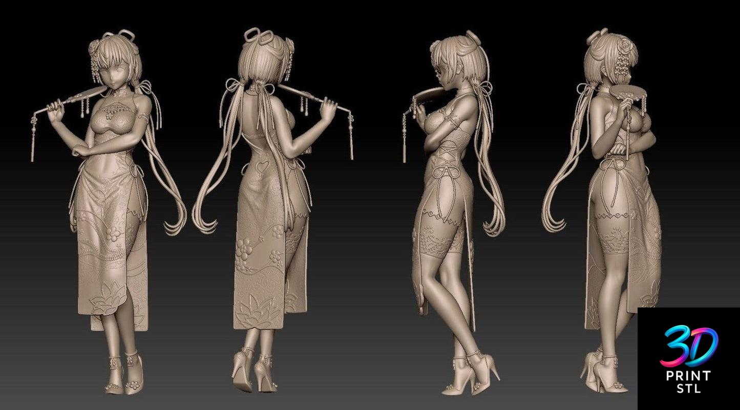 Cheongsam Girl Figure Vocaloid | STL for 3D Printers - Image 3
