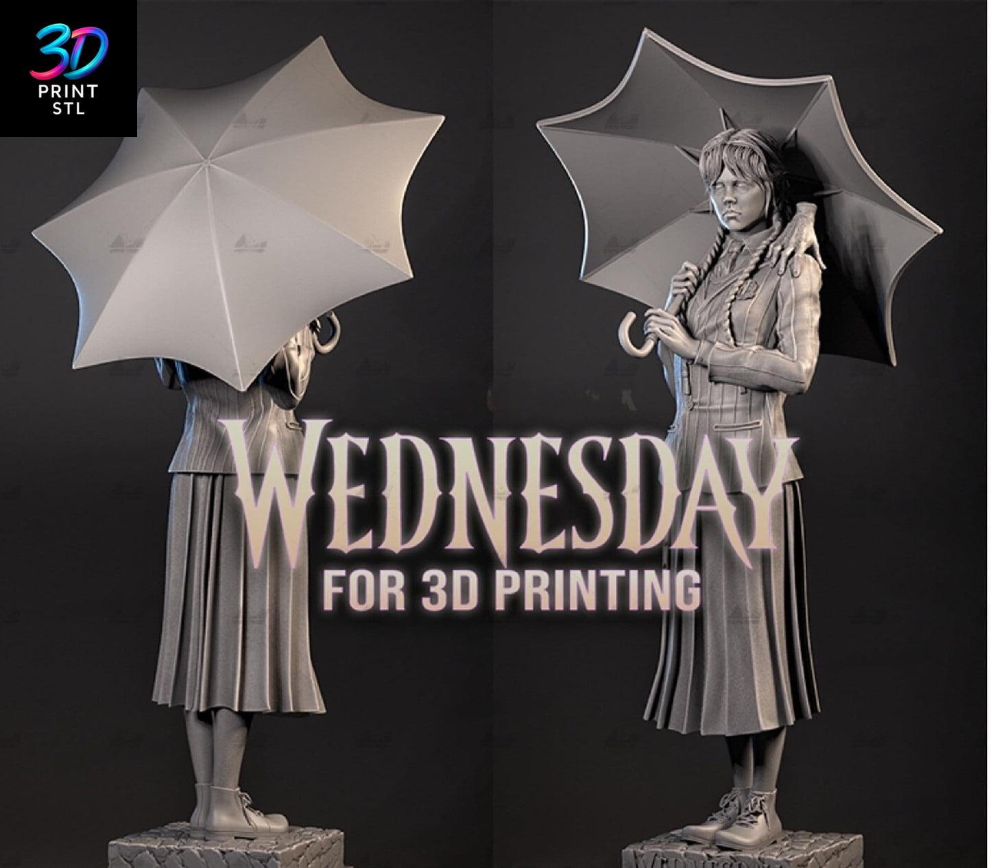 Wednesday Addams Wednesday Figure Wednesday | STL for 3D Printers - Image 3