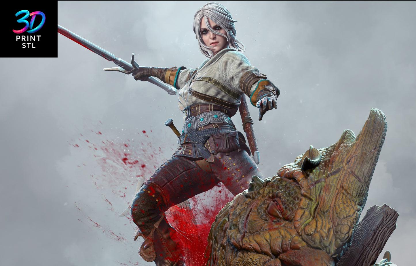 Ciri The Witcher | 3D Print File | STL - Image 2