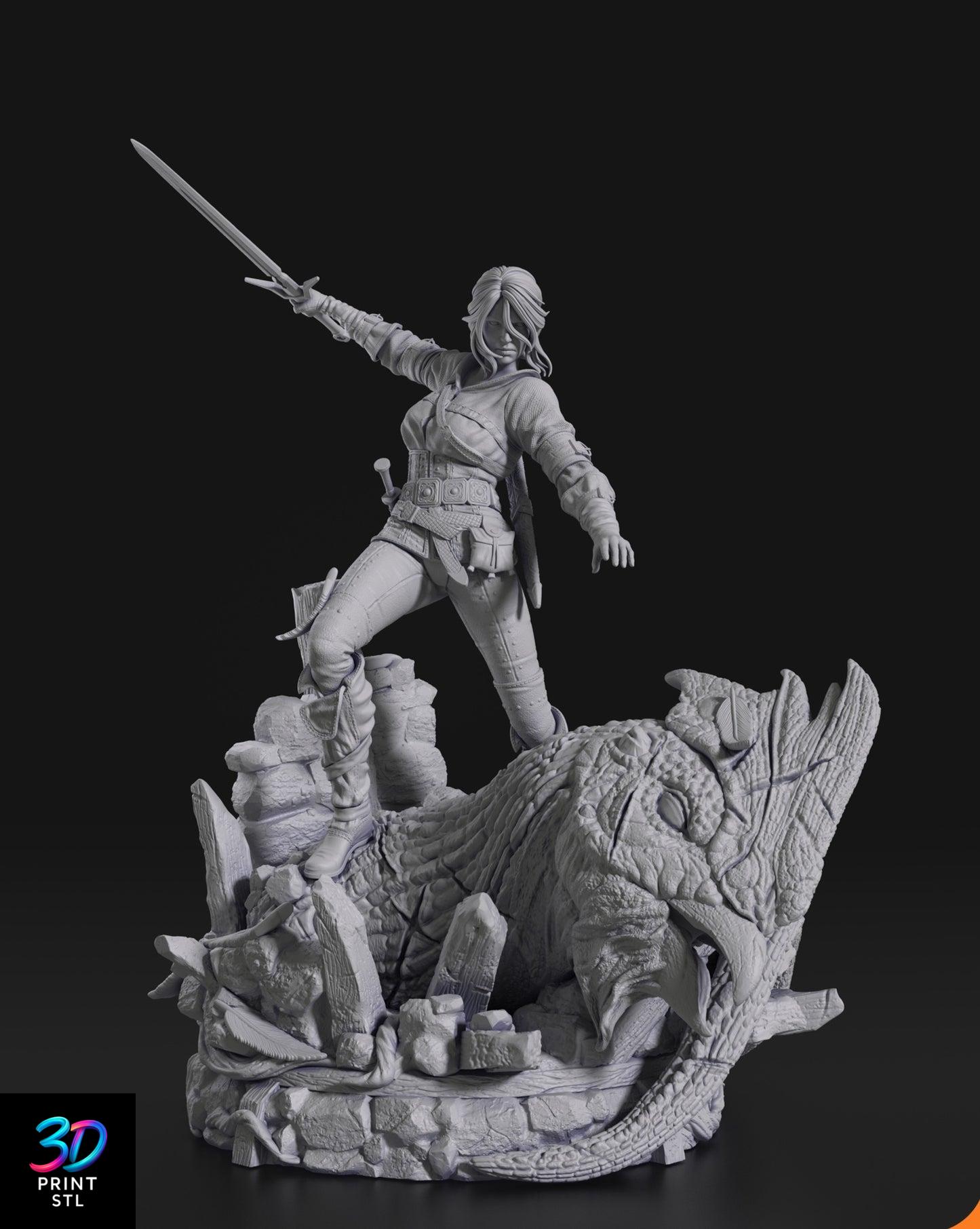 Ciri The Witcher | 3D Print File | STL - Image 4