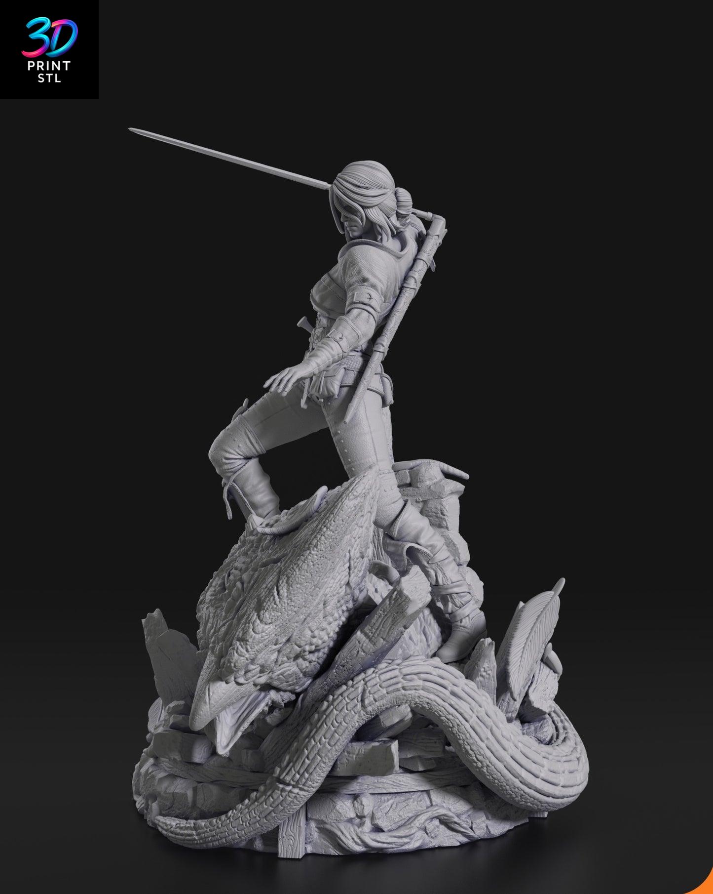 Ciri The Witcher | 3D Print File | STL - Image 6