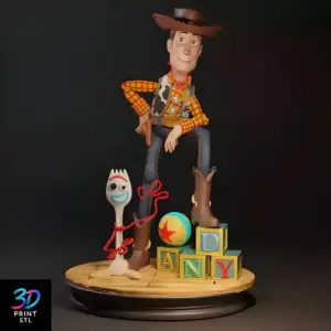 Woody and Forky Toy Story | STL File for 3D Printing