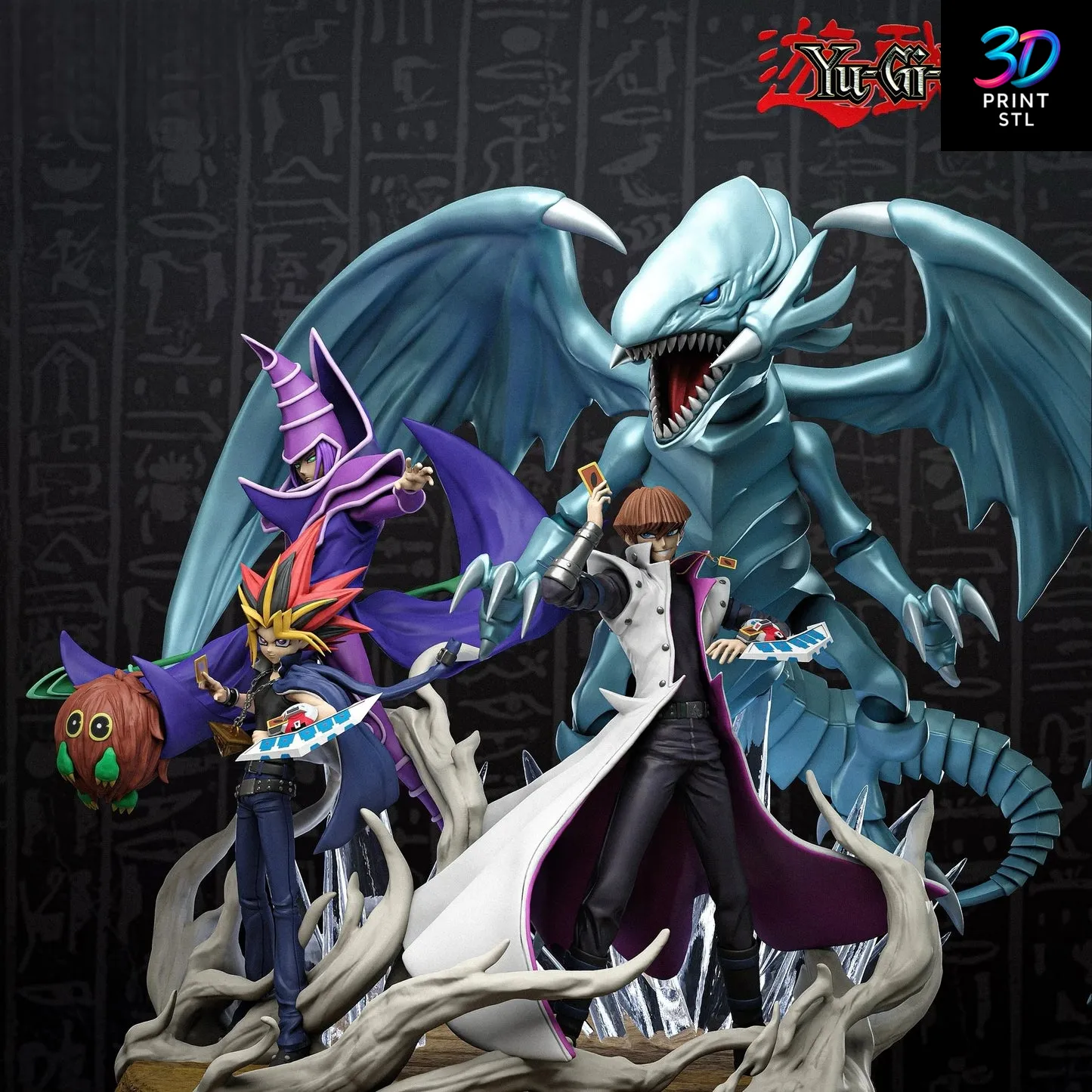 Yami Yugi and Seto Kaiba Yu-Gi-Oh | 3D Print File | STL - Image 2