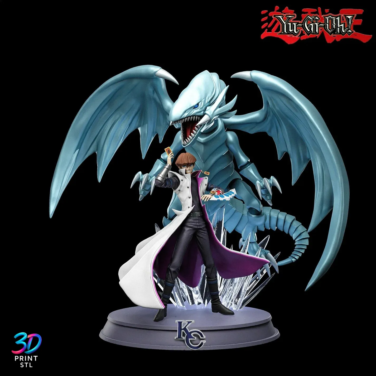 Yami Yugi and Seto Kaiba Yu-Gi-Oh | 3D Print File | STL - Image 3