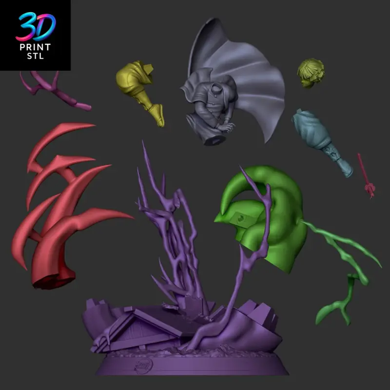 Zenitsu Agatsuma Diorama Demon Slayer | 3D Print Model | STL - Image 3