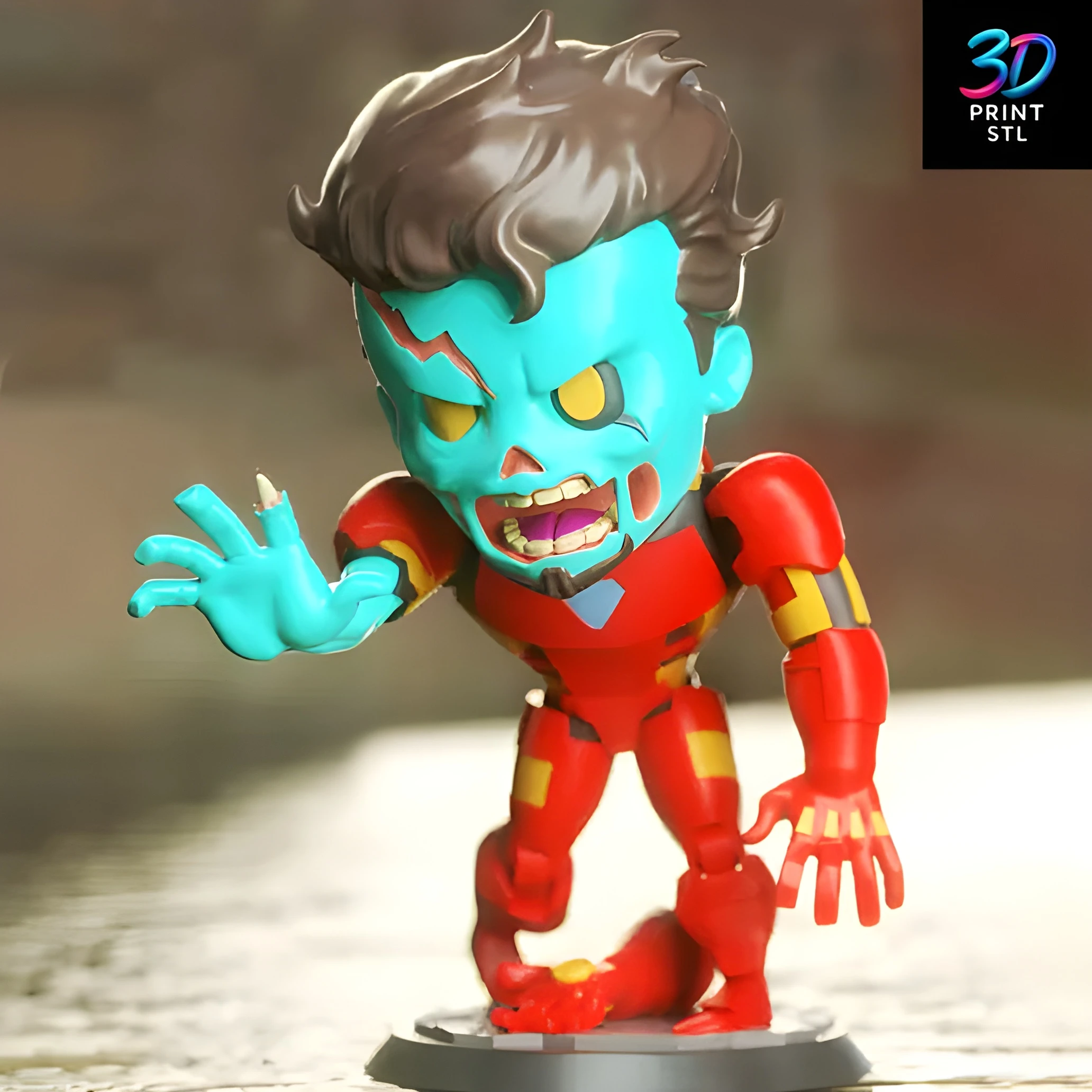 Zombie Iron Man Chibi Marvel | 3D Print File | STL